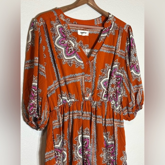 Porridge Isabel Anthropologie Dress Boho Paisley Tunic Dress Small - Picture 4 of 9